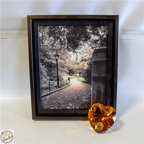 ARTWORK FALL WALK PIC. & AMBER CRYSTAL