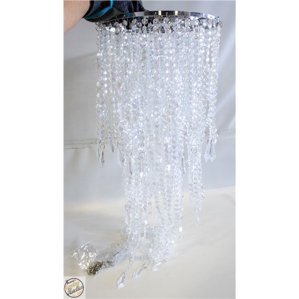 IRIDESCENT ACRYLIC CRYSTAL CHANDELER