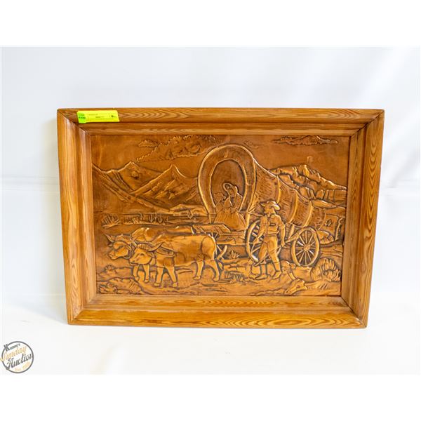 14 X 21 VTG. COVERED WAGON COPPER