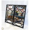 Image 1 : 2 16.5” X 10” MIRRORED METAL CANDLE WALL ART