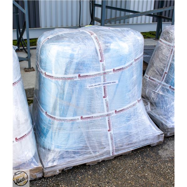 1-PALLET) OIL-ONLY ABSORBENT ROLL; 5-PCS.