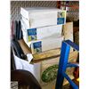 Image 1 : PALLET W/17 BOXES OF FLOOR PADS + 14 FLOOR BRUSHES