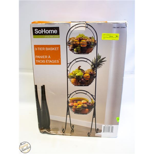 NEW 3 TIER WIRE BASKET SET IN BOX