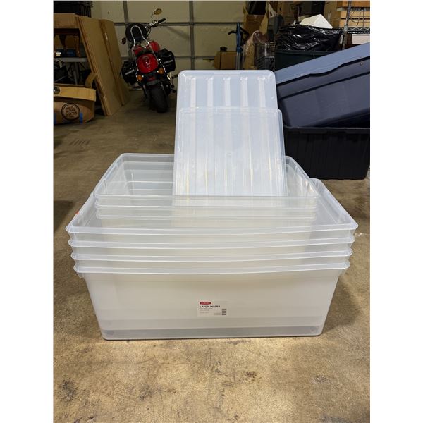 Lot of Clear Storage Bins