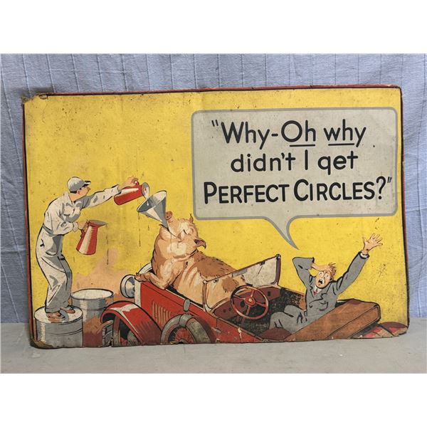 VTG Tin Perfect Circles Sign