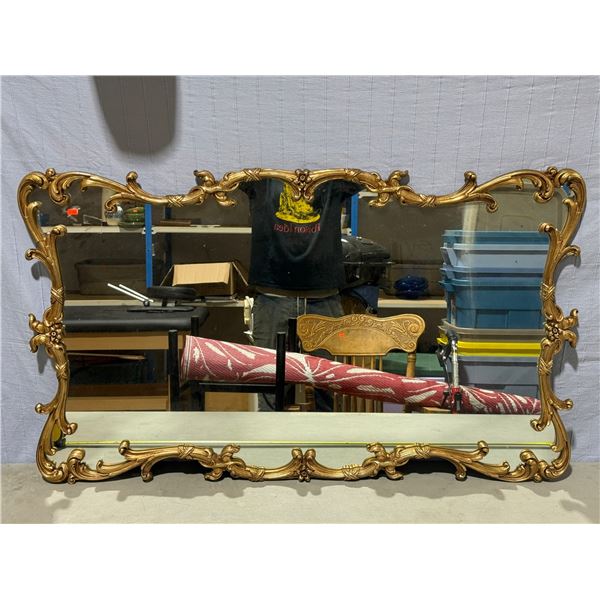 Gold-Tone Ornate Wall Mirror