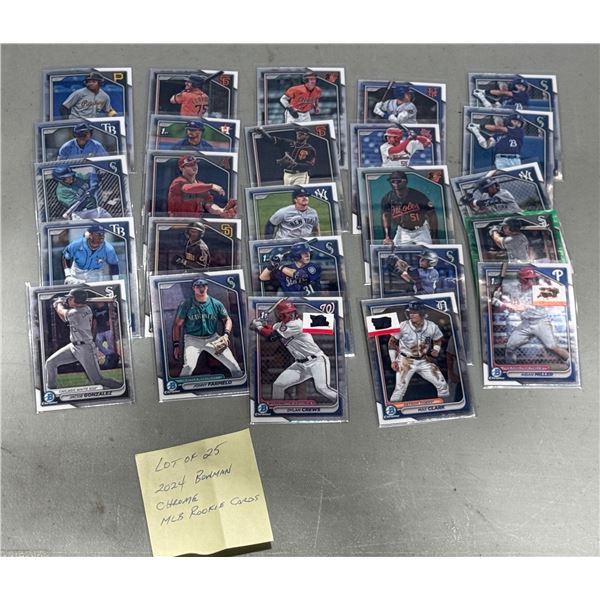 Lot of 2024 Bowman Chrome MLB Rookie Cards