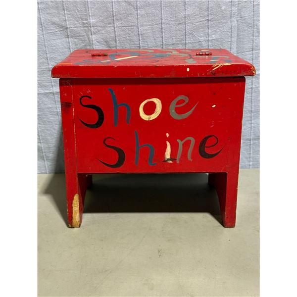 VTG Folk Art Shoe Shine Box