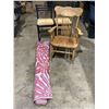 Image 1 : VTG Wooden Rocking Chair, 2 Woven Seat Chairs, & Outdoor Rug