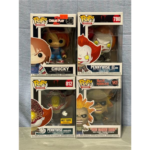 3 Horror-Themed & 1 Iron Maiden Funko Pop! Vinyl Figures