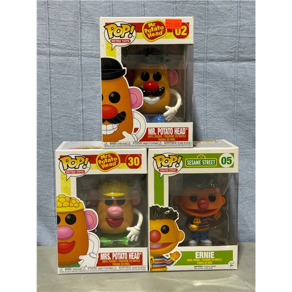 Mr & Mrs Potato Head & Ernie Funko Pop! Vinyl Figures