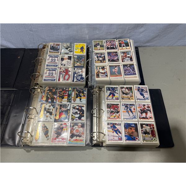 Binders of Assorted Sports Cards (Hockey, Baseball)
