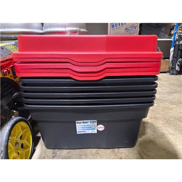 Lot of Storage Totes w/ Hinge Top