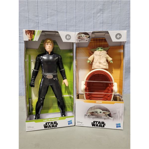 2 Sealed Hasbro Star Wars Luke Skywalker & Grogu Action Figures