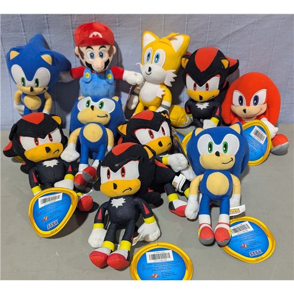 Team Sonic Plushies + Mario