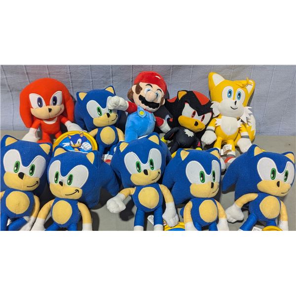 Team Sonic Plushies + Mario