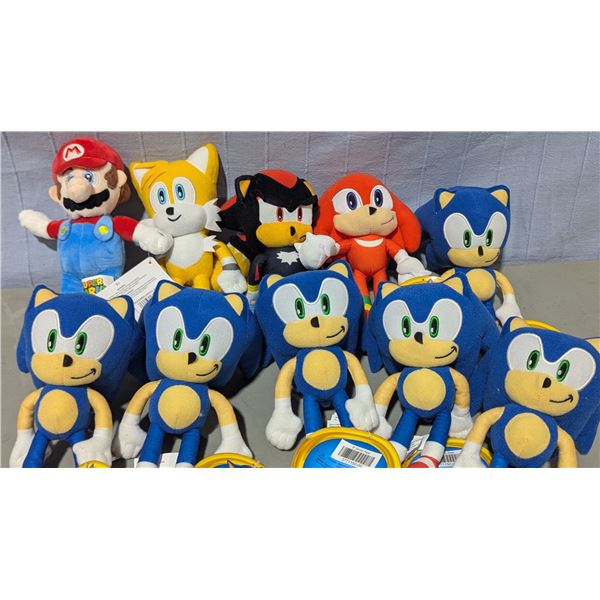 Team Sonic Plushies + Mario