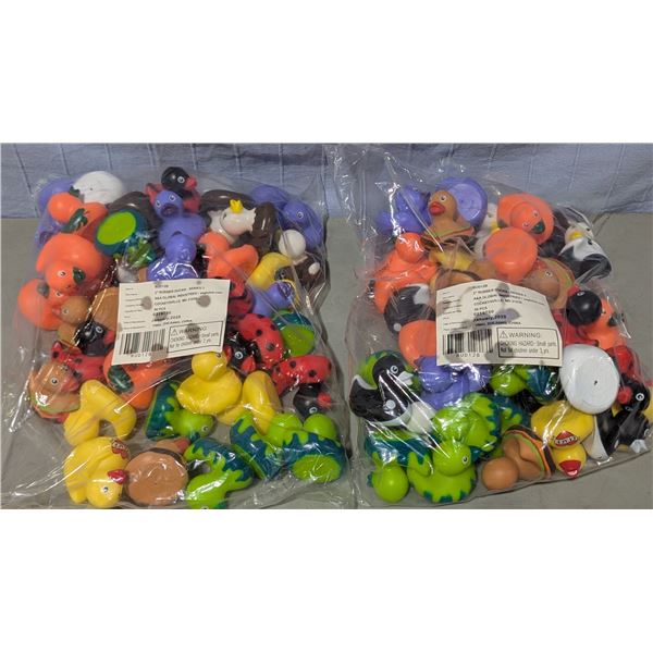 2 Bags of 50 assorted Rubber Ducks
