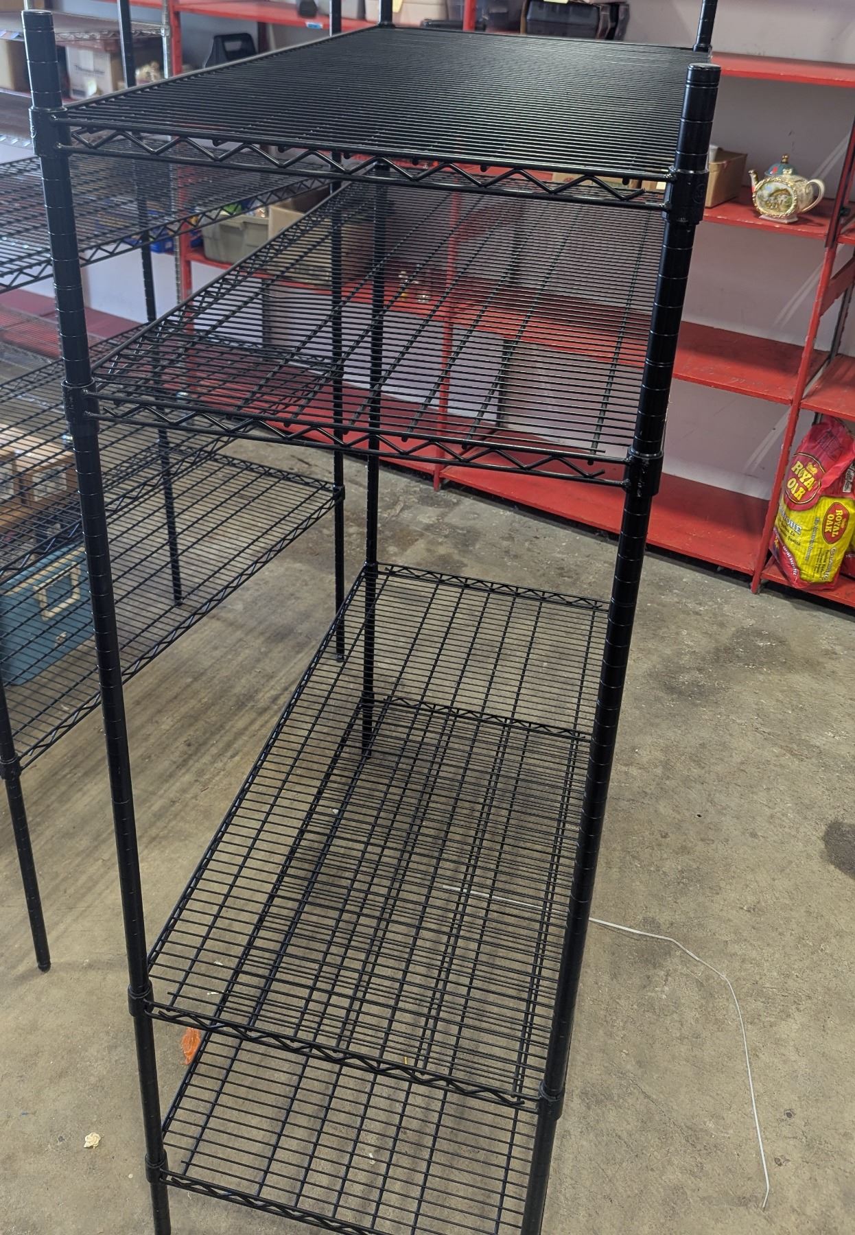Black Wire Rack, 6ft x 2ft x 4ft