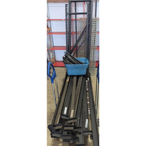 Large Black Metal Frame Rack, with wire shelves