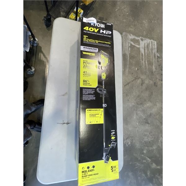 NEW RYOBI 40V BRUSHLESS ATTACHMENT CAPABLE STRING TRIMMER KIT