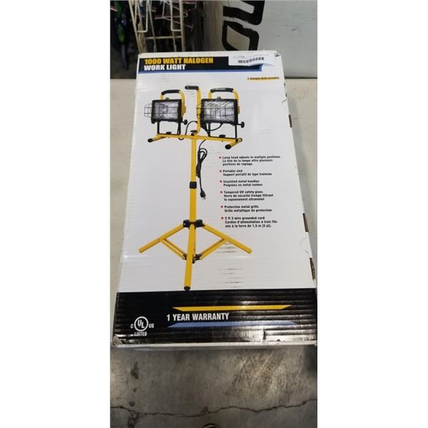 AS NEW 1000WATT HALOGEN WORK LIGHT