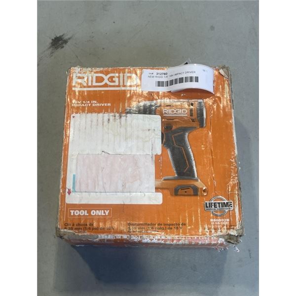 NEW RIGID 1/4" 18V IMPACT DRIVER