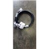 Image 1 : AS NEW LIFESUPPLY 10FT BLACK  INDOOR OUTDOOR 3 WIRE GROUNDED AND LIGHTED EXTENSION CORD, 10AWG