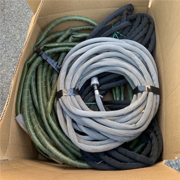 BOX OF 3 GARDEN HOSES RAPIDFLO AND MORE STORE RETURNS