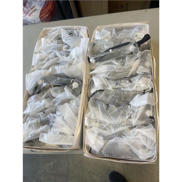 2 CASES OF NEW SAFETY GOGGLES, APPROX 30 PAIRS