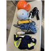 Image 1 : DEWALT CORDED ANGLE GRINDER, WORKLIGHT, 2 HARD HATS, SAFETY VEST
