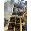 Image 1 : 14 BLACK  METAL OUTDOOR LANTERNS, NEED TO BE WIRED