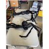 Image 2 : HALLOWEEN DECOR INCLUDING LARGE SPIDER, RUBBER BATS, SPOTLIGHT ETC