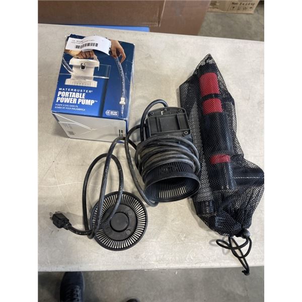 HAND PUMP AND 2 SUMP PUMPS
