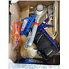 Image 2 : TRAY OF TOOLS INCLUDING BLACK & DECKER JIG SAW, LEVEL, SHOP TOOLS