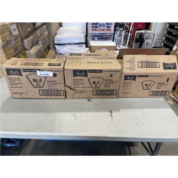 3 NEW CASES OF NO.2 AND NO.4 MELITTA COFFFE FILTERS