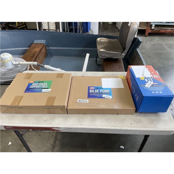 BETTER BOATING BILGE PUMP, COPVER SUPPORT POST AND SEAT POST