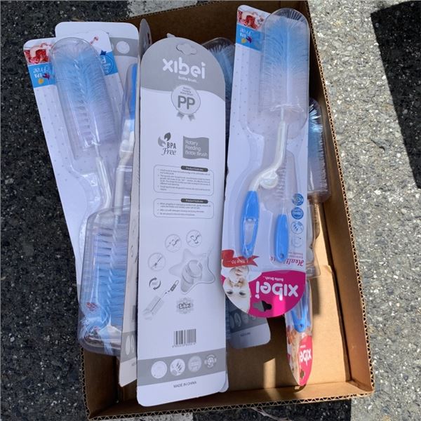 12 NEW BABY BOTTLE AND NIPLE CLEANING BRUSH SETS