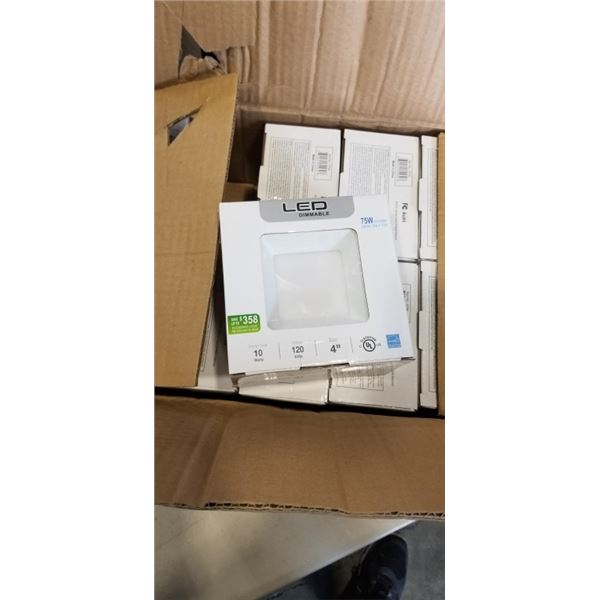 NEW CASE OF 4" LED DIMMABLE DOWN LIGHTS - 12PCS PER CASE