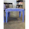 Image 2 : 5 NEW BLUE STACKING PATIO SIDE TABLES 25"x17"