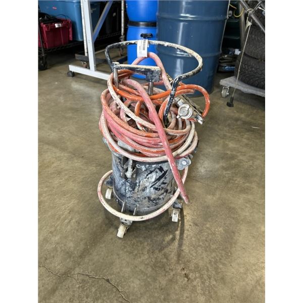 PAINT SPRAYER ON WHEEL WITH HOSE AND GUN