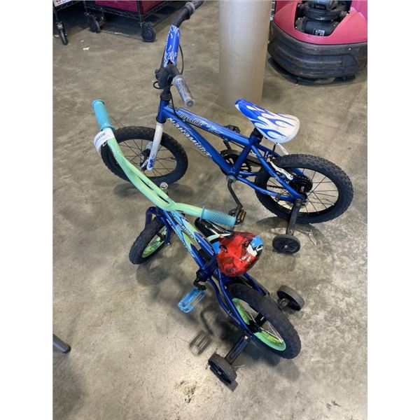 2 KIDS BIKES W/ TRAINING WHEELS