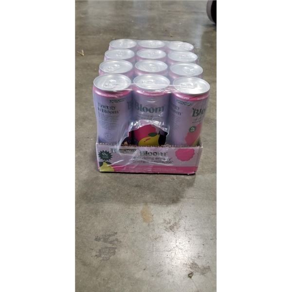 NEW CASE OF BLOOM SPARKLING ENERGY DRINK RASBERRYLEMON FLAVOUR