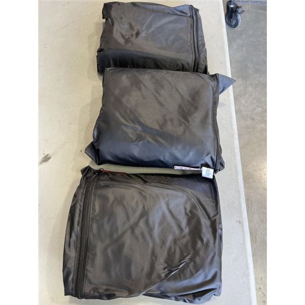 NEW PATIO CHAIR AND COUCH COVERS - 4 CHAIR COVERS AND 1 COUCH COVER