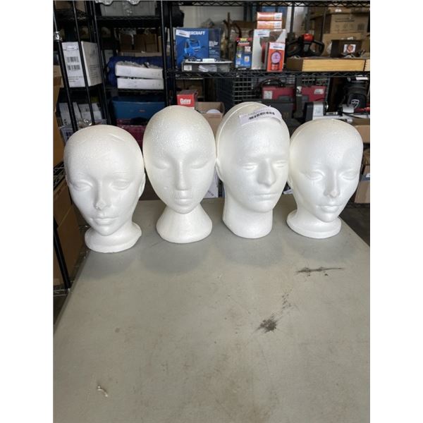 LOT OF FOAM MANNEQUIN HEADS