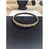 Image 2 : HAND ENGRAVED GOLD TONE BANGLE