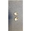 Image 1 : GOLD TONE ROCK CRYSTAL PAIR OF EARRINGS