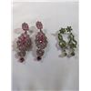Image 1 : 2 PAIRS OF VINTAGE RHINESTONES EARRINGS