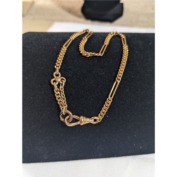 VINTAGE GOLD TONE POCKET WATCH CHAIN