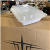 Image 2 : CASE OF NEW THEO RE16 CONTAINERS WITH LIDS 150 SETS